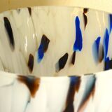 Large blown glass vase, speckled, thick, 70s/80s Murano design