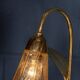 Lampadaire en laiton et verre italien vintage des années 20, murano c.1980