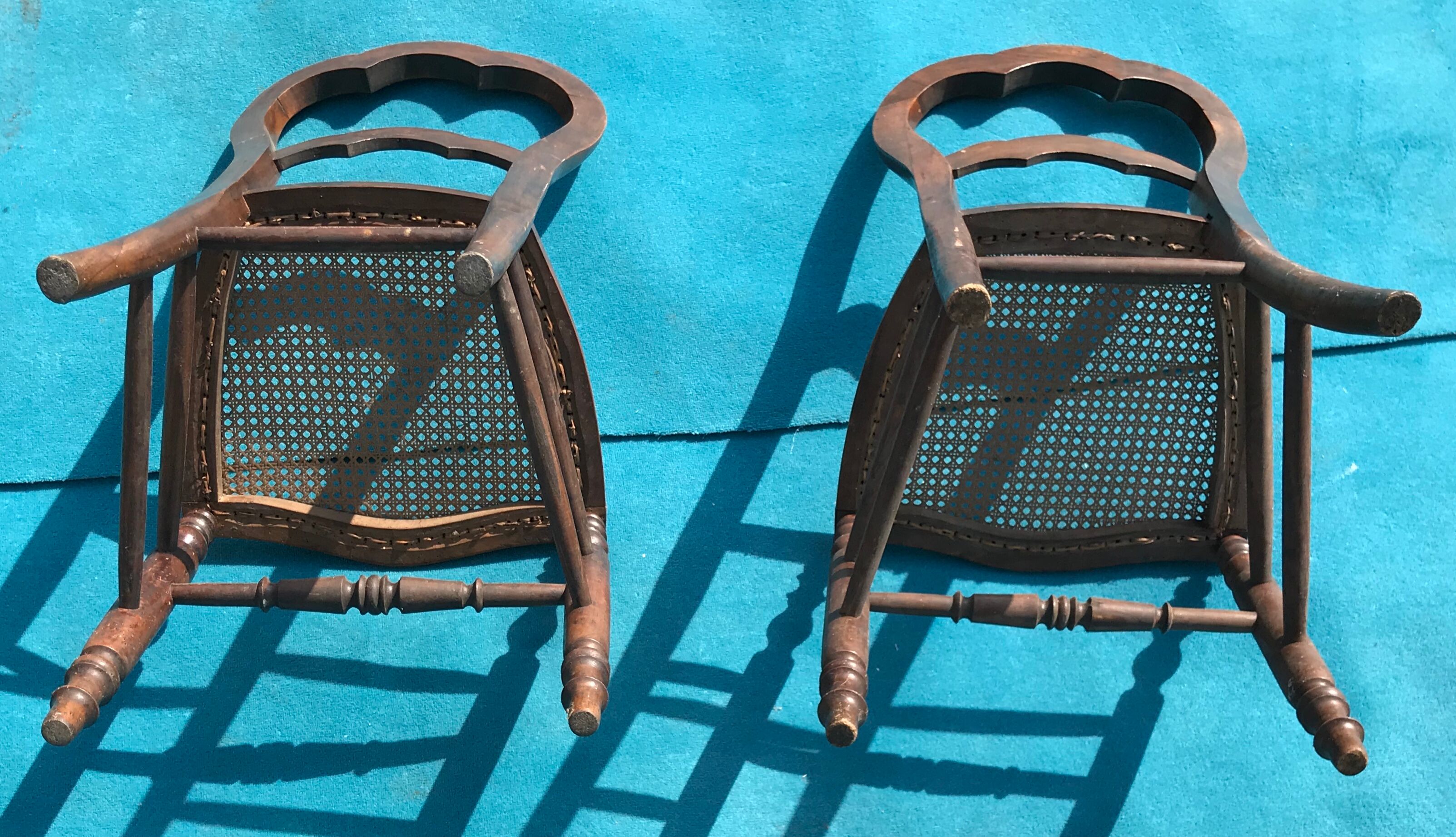 Pair of cane chairs