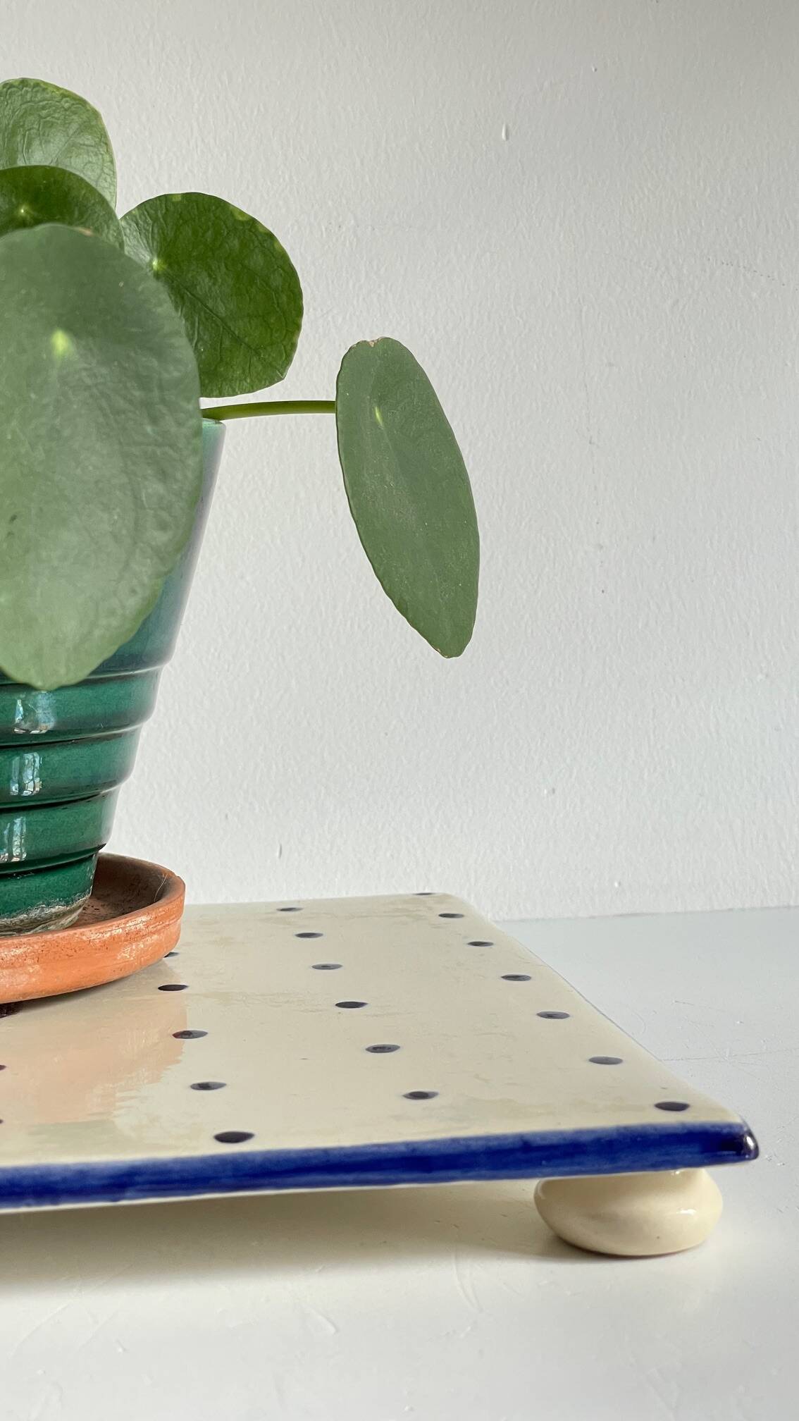 St Clément Vintage Polka Dot Ceramic Trivet