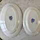 Duo of dishes Terre de Fer Sarreguemines model "Capri" Casino early twentieth century