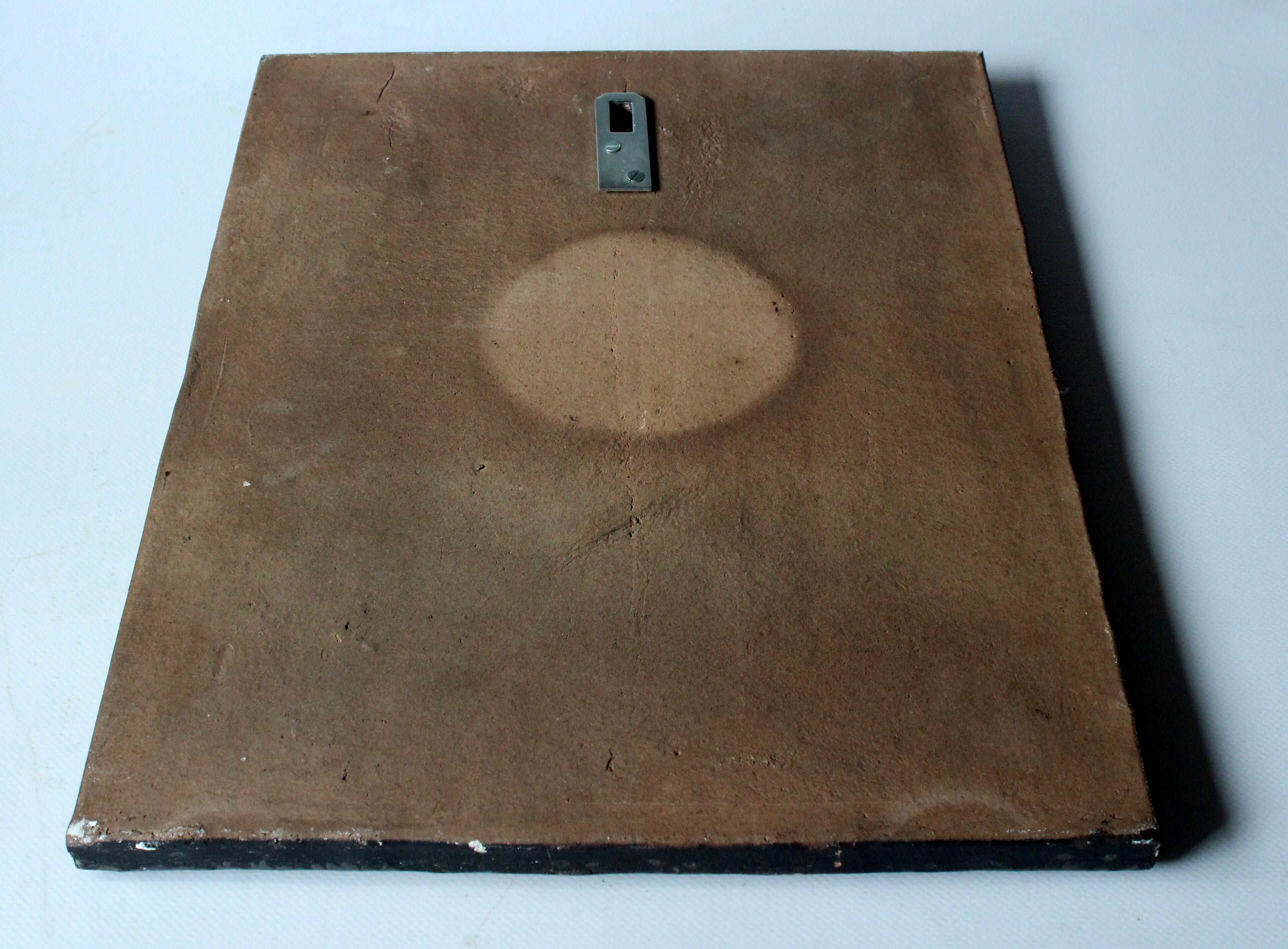 Ceramic Wall picture by Ruscha - handmade in the 70s - marked - vintage