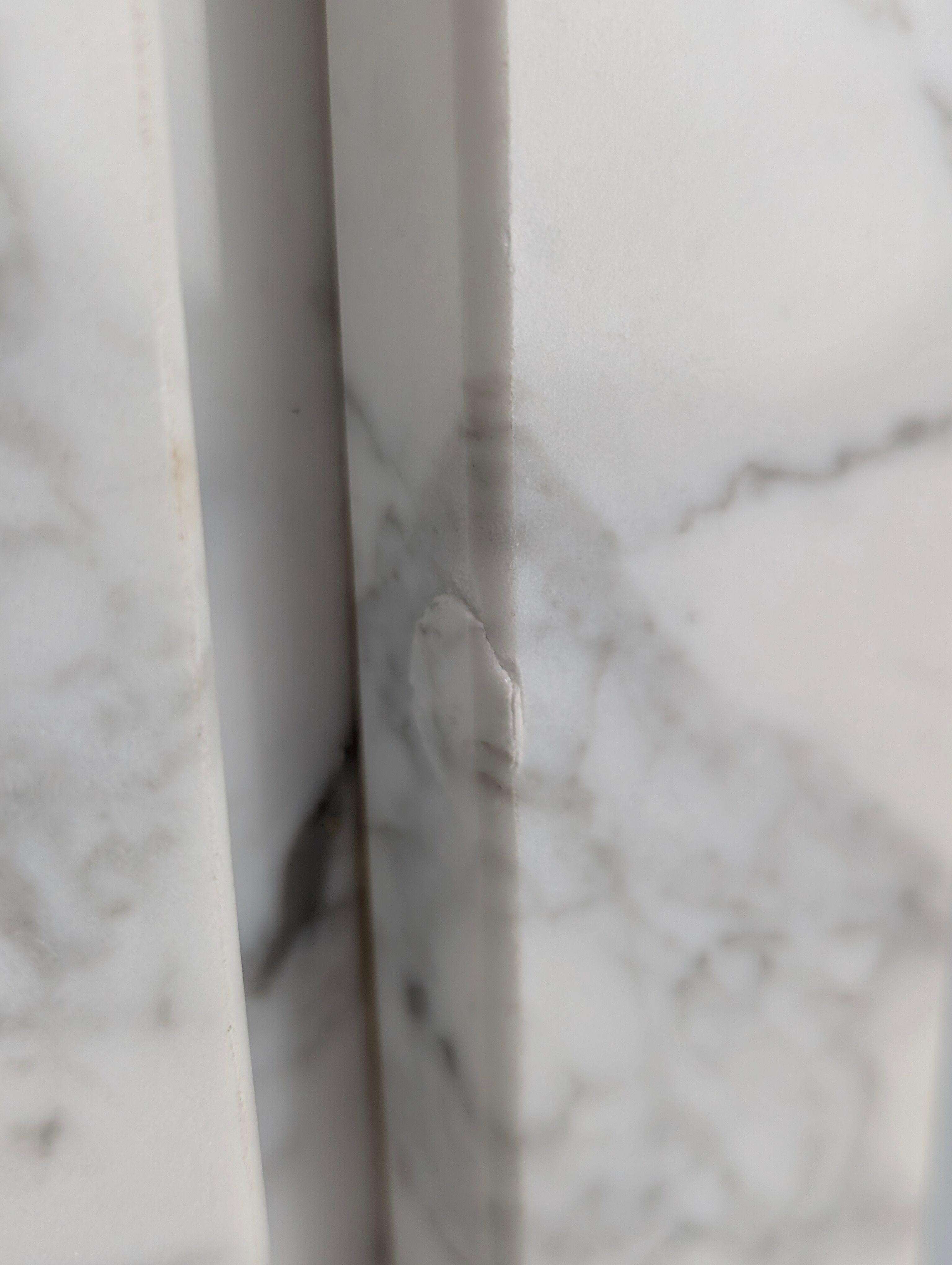 Carrara marble Art Deco lamp base 1940s