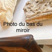 Miroir bois 37x60 cm, années 80