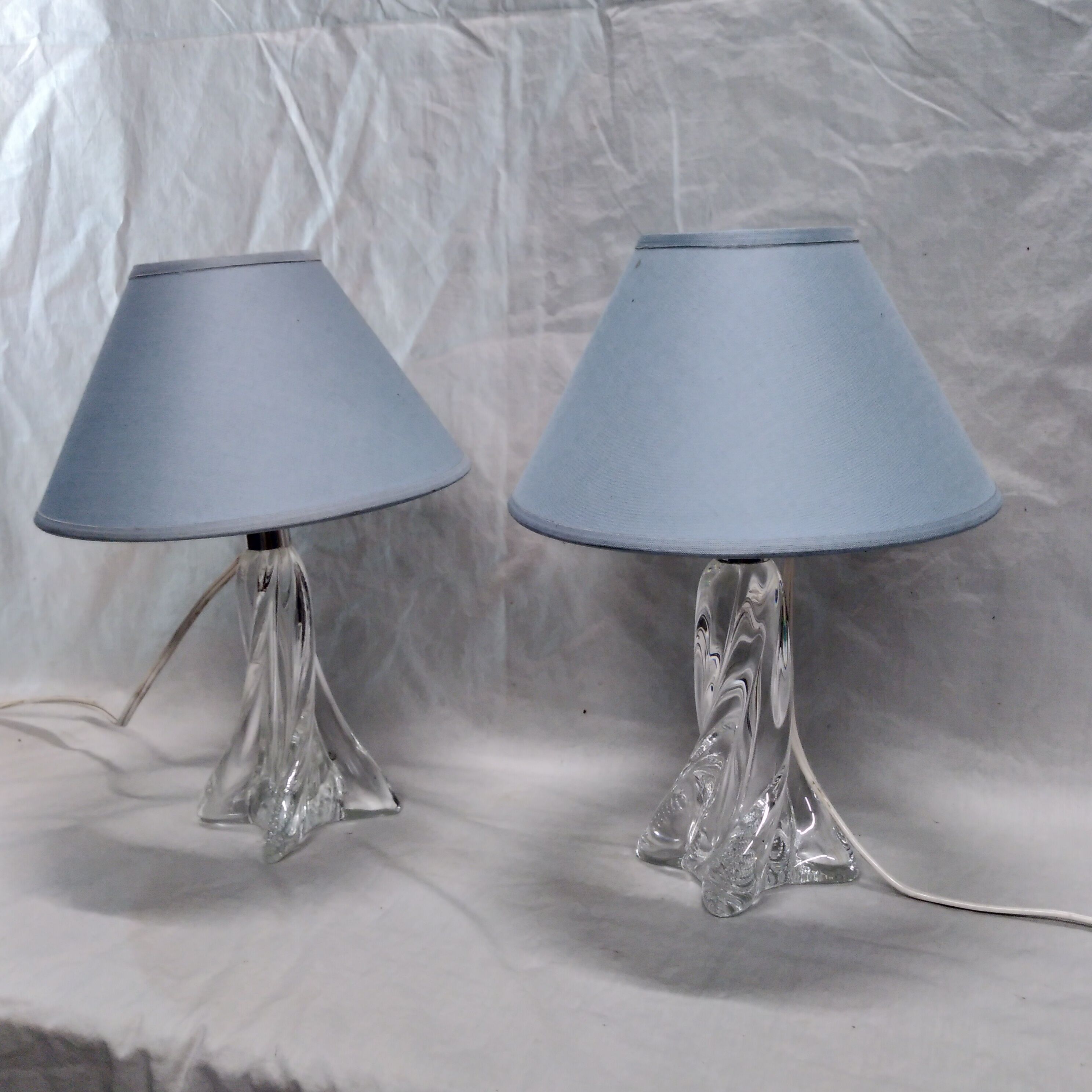Pair of 1960 crystal lamps
