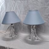 Paire de lampes en cristal 1960