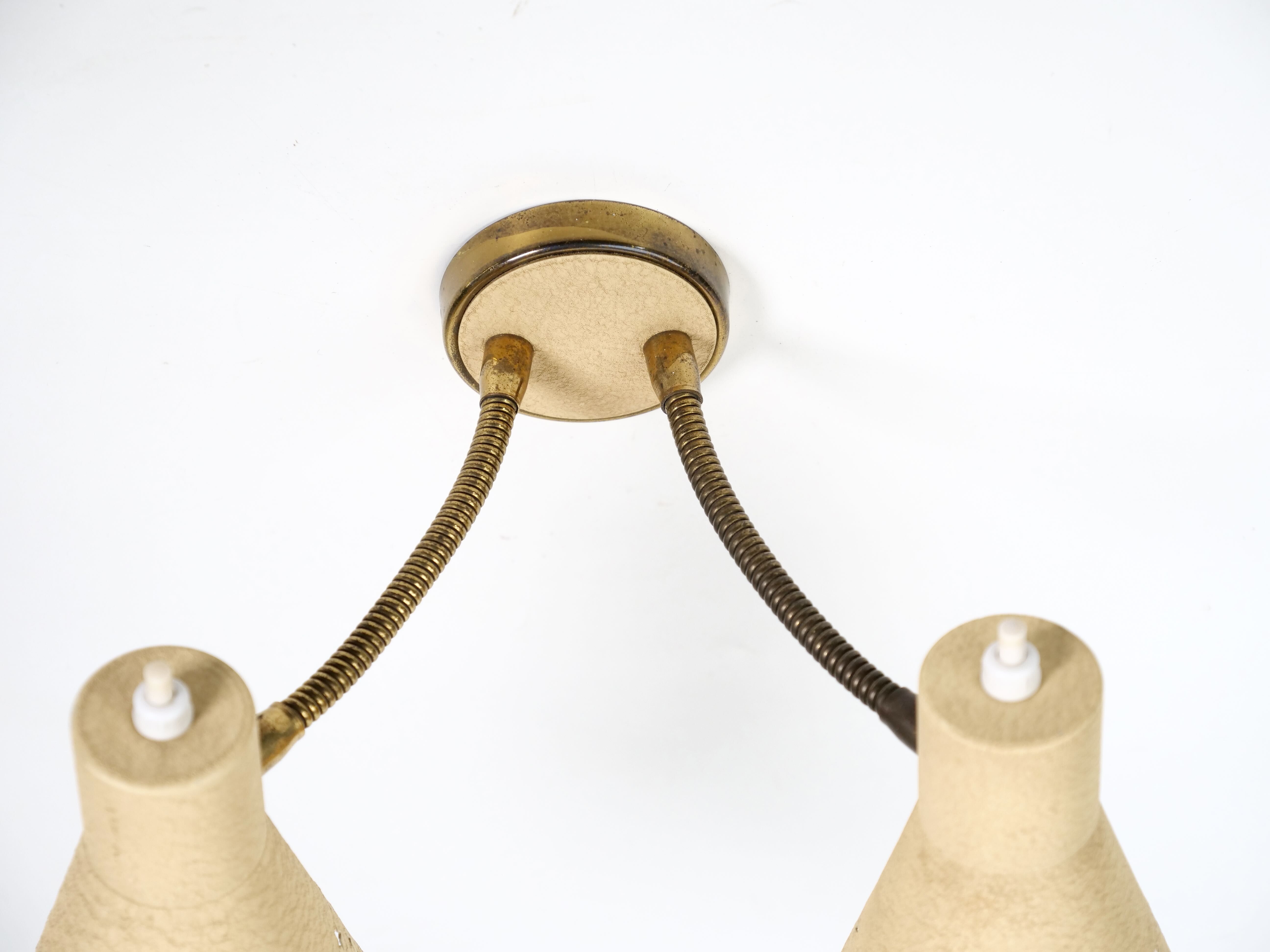 Italian wall lamp double flexible 1950