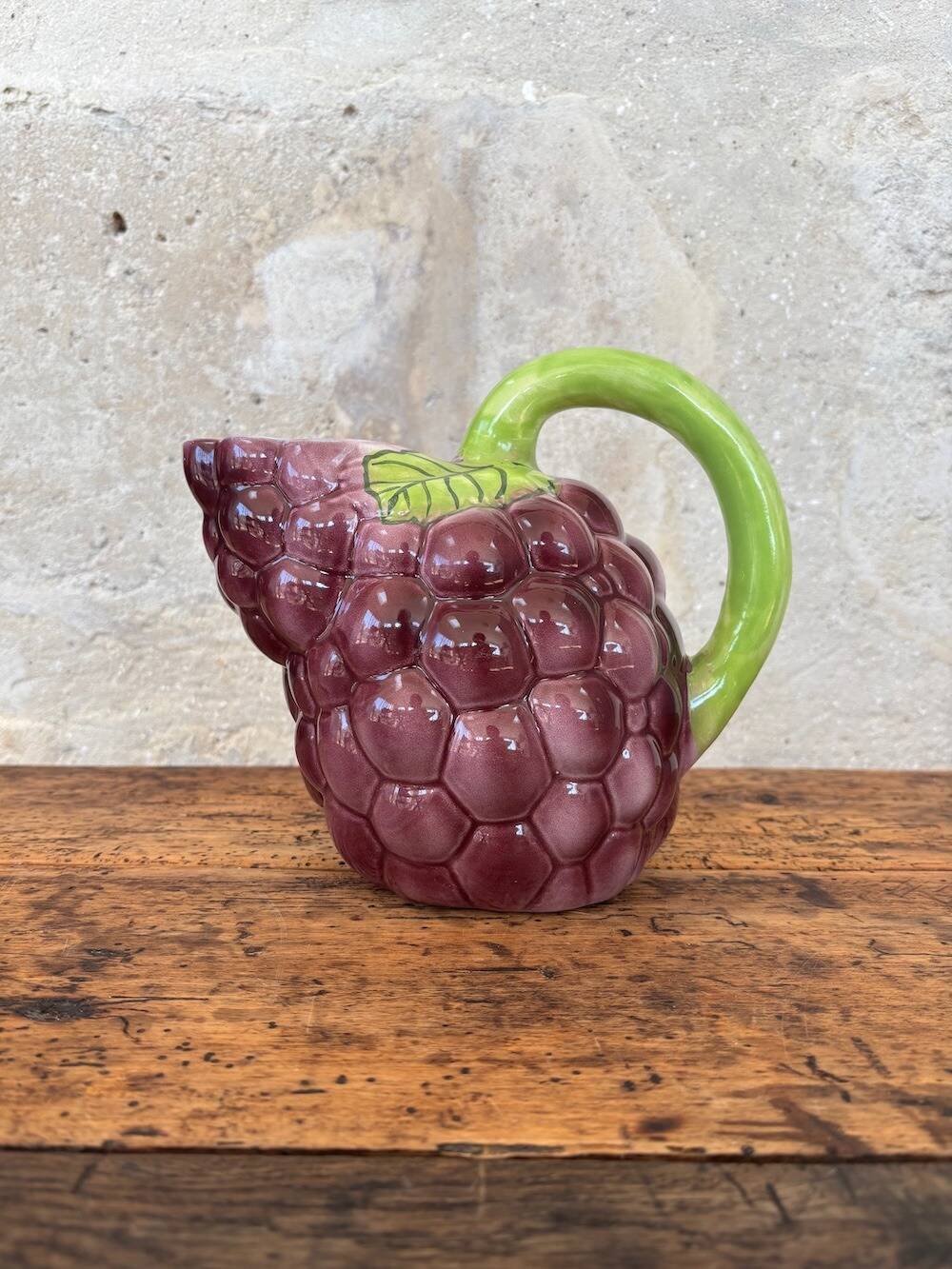 Grapevine earthenware jug