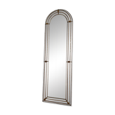 Large vintage Spanish Venetian-style wall mirror, full length brass, 1980s Hollywood Regency