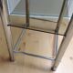 Two-tray console in smoked glass and chrome metal / vintage 70s-80s