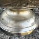 Large silver plated champagne cooler bowl on pedestal with grape