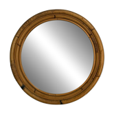 Round rattan mirror from the 60s Spain