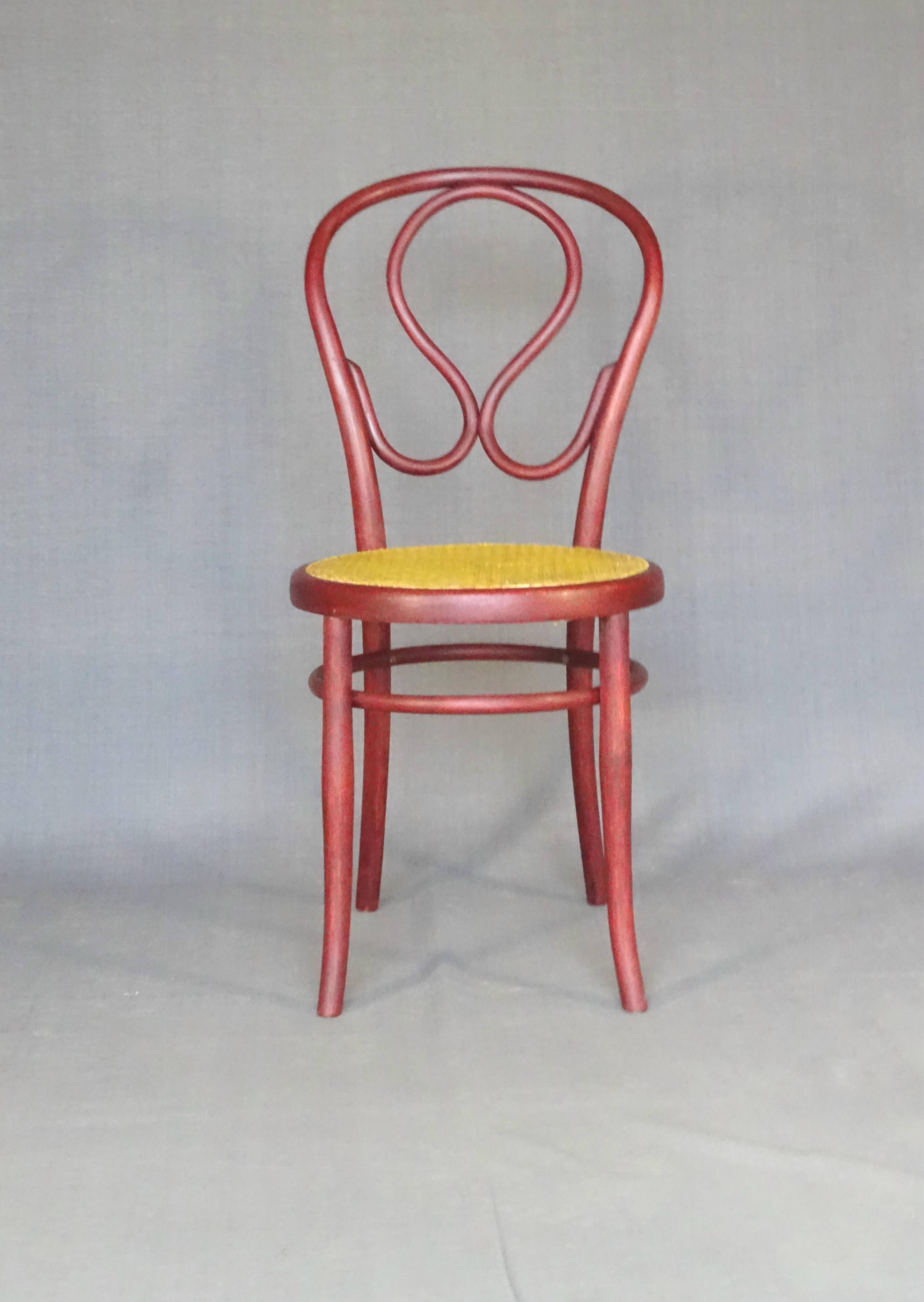 Chaise Kohn n°20 teinte "Cherry" d'origine, vers 1900