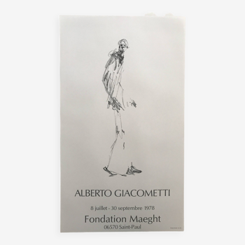 Alberto GIACOMETTI (d'ap.) Fondation Maeght, 1978. Affiche originale en lithographie