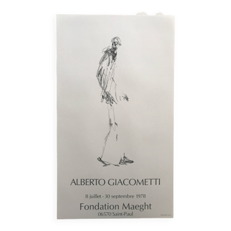 Alberto GIACOMETTI (d'ap.) Fondation Maeght, 1978. Affiche originale en lithographie