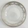 Vintage Glass Dessert Plate with Silver Ribbons/Bows and Garlands