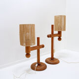 Pair of large table lamps by Uno & Östen Kristiansson for Luxus, 1960/70