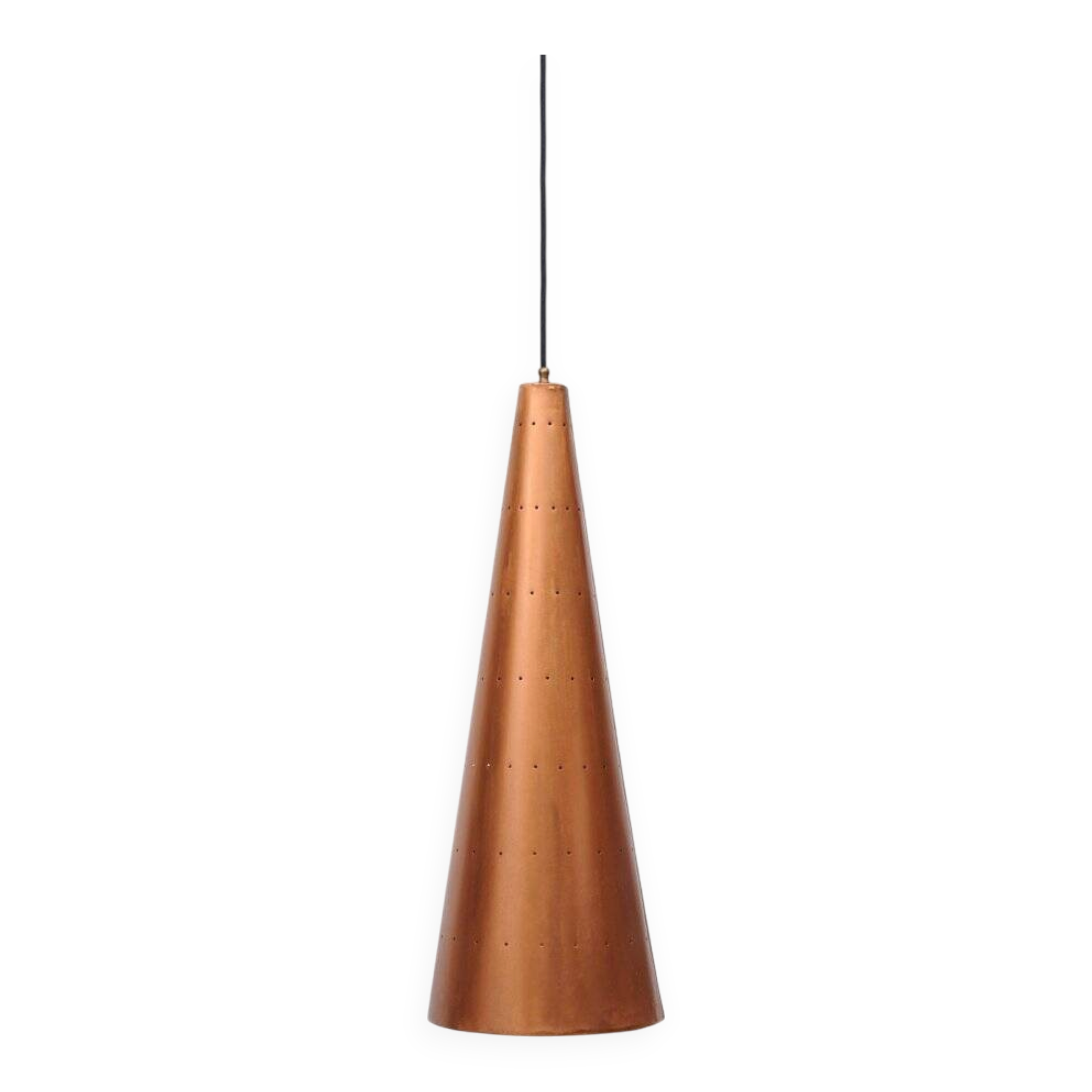 Large copper bag lamp, 1960s
