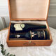 Caisse à vin boîte en bois avec couvercle