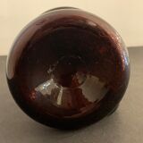 Biot blown and bubbled glass case candlestick