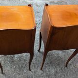 Louis XV style cherry bedside tables