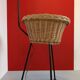 Lampadaire vintage - rotin et bambou - années 1950