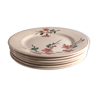 6 assiettes plates artisanales