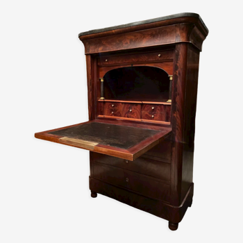 Mahogany secretary with Louis-Philippe period secret drawers