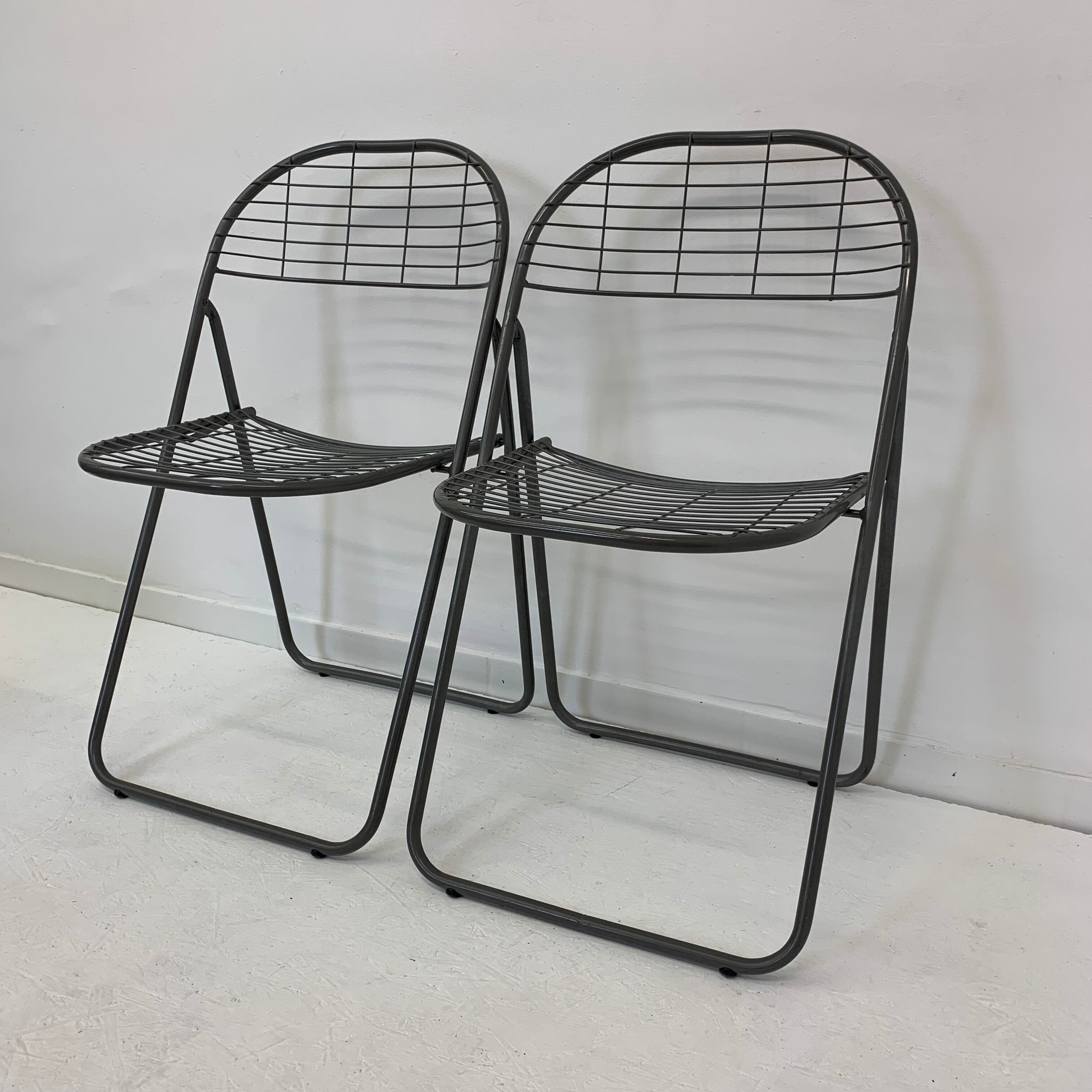 Ensemble de 2 chaises métalliques post-modernes par Niels Gammelgaard pour Ikea, années 1980