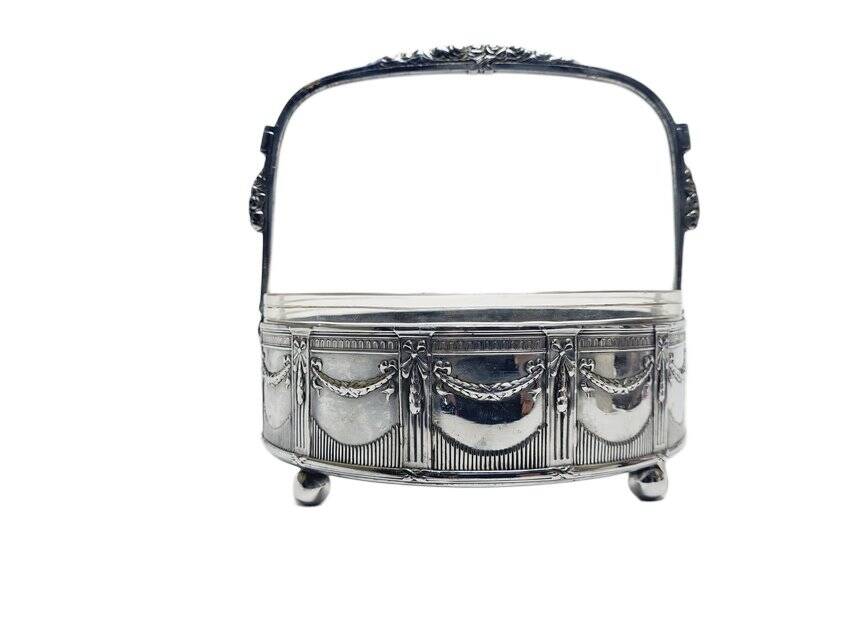 Antique Art Nouveau fruit basket, 1900s