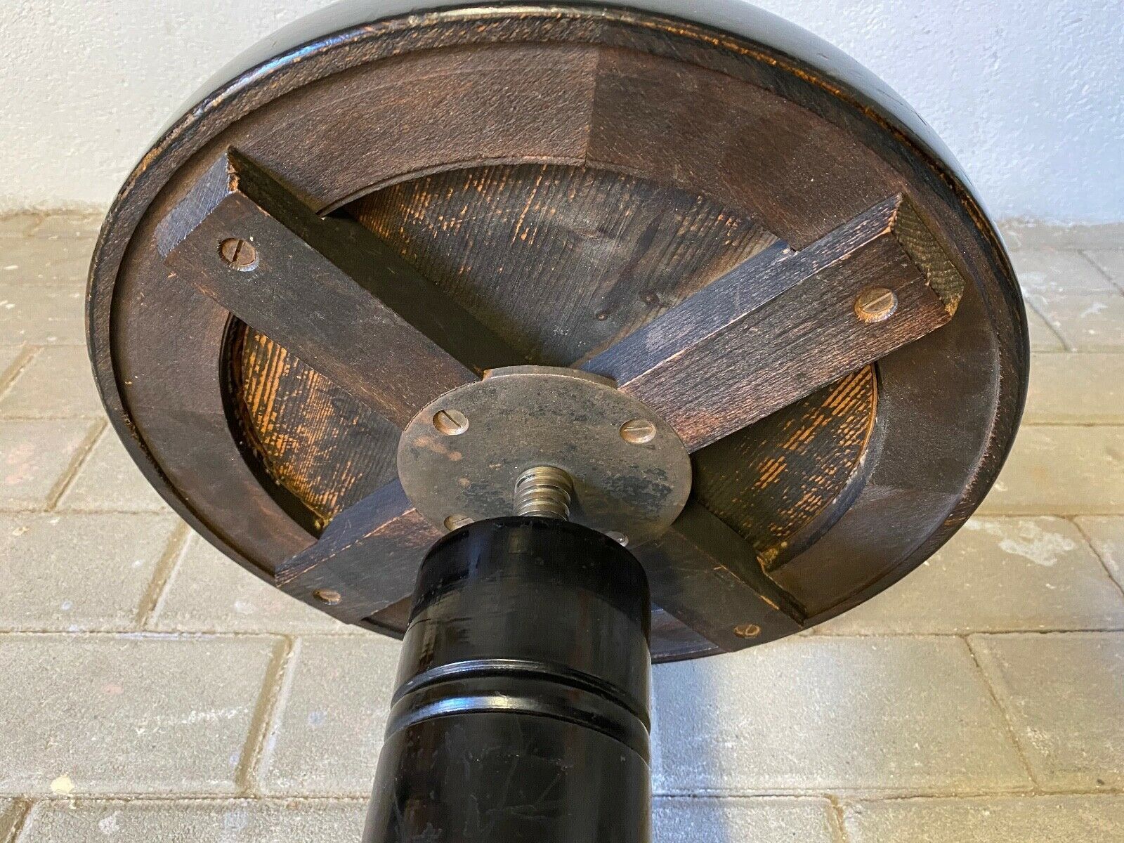 Leather and chain piano stool 1930