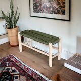 Traditional Moroccan bench in wood and wire weaving