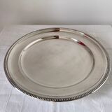 New round silver plated dish