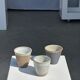 Set of 3 cups / mug in Indonesian ceramic (black, matte brown & speckled glazed)