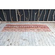 Tapis de couloir de cuisine turc vintage des années 1970, noué à la main, 84x296.