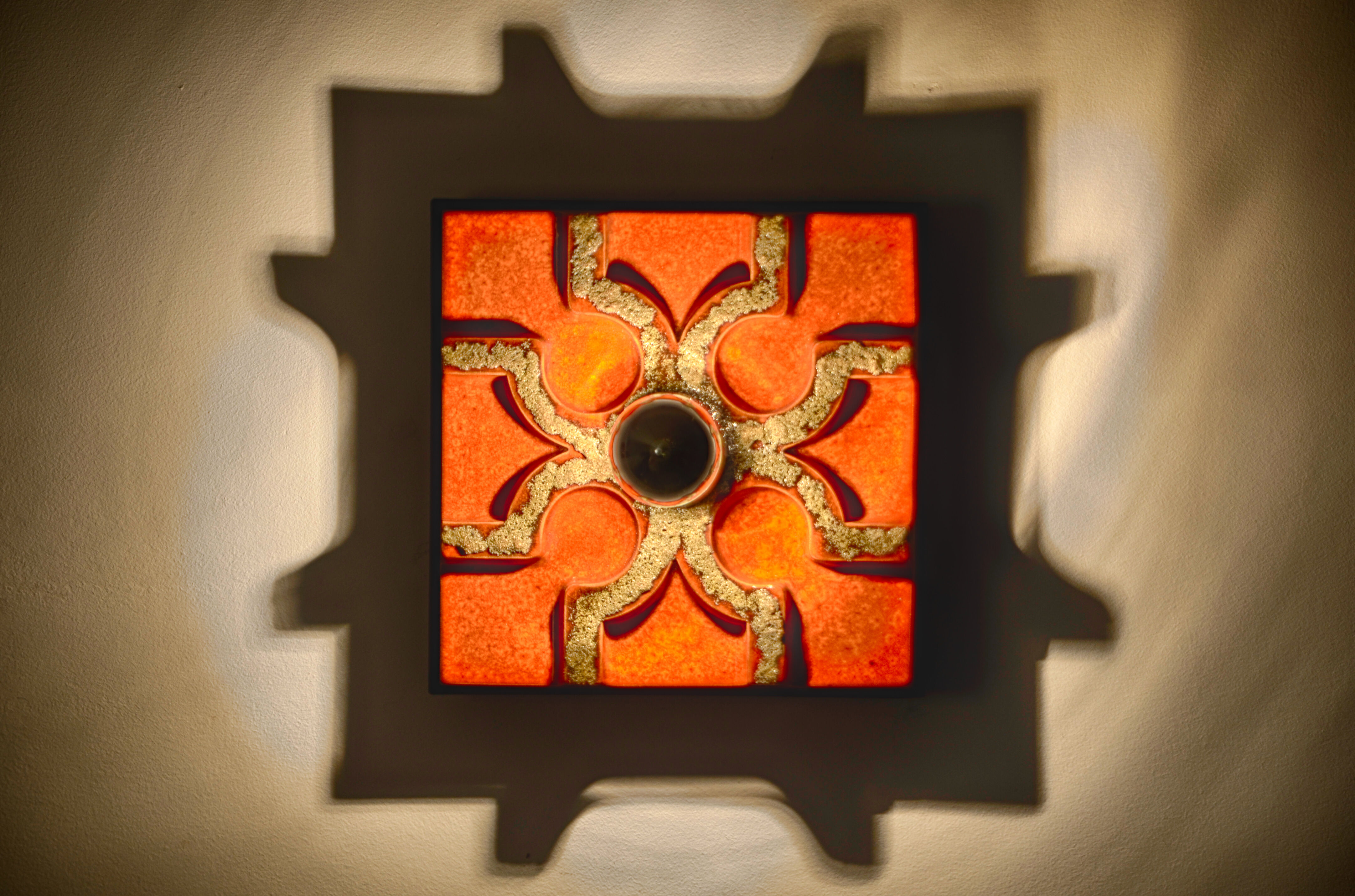 Set of 2 Fat Lava  wall sconces, 1970s