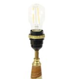 Pied de lampe classique en onyx, marbre et laiton, années 60