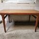 Vintage Scandinavian design table in Teak asymmetric extension by Johannes Andersen 1960