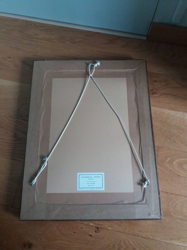 Photo ancienne portrait encadré bois et stuc