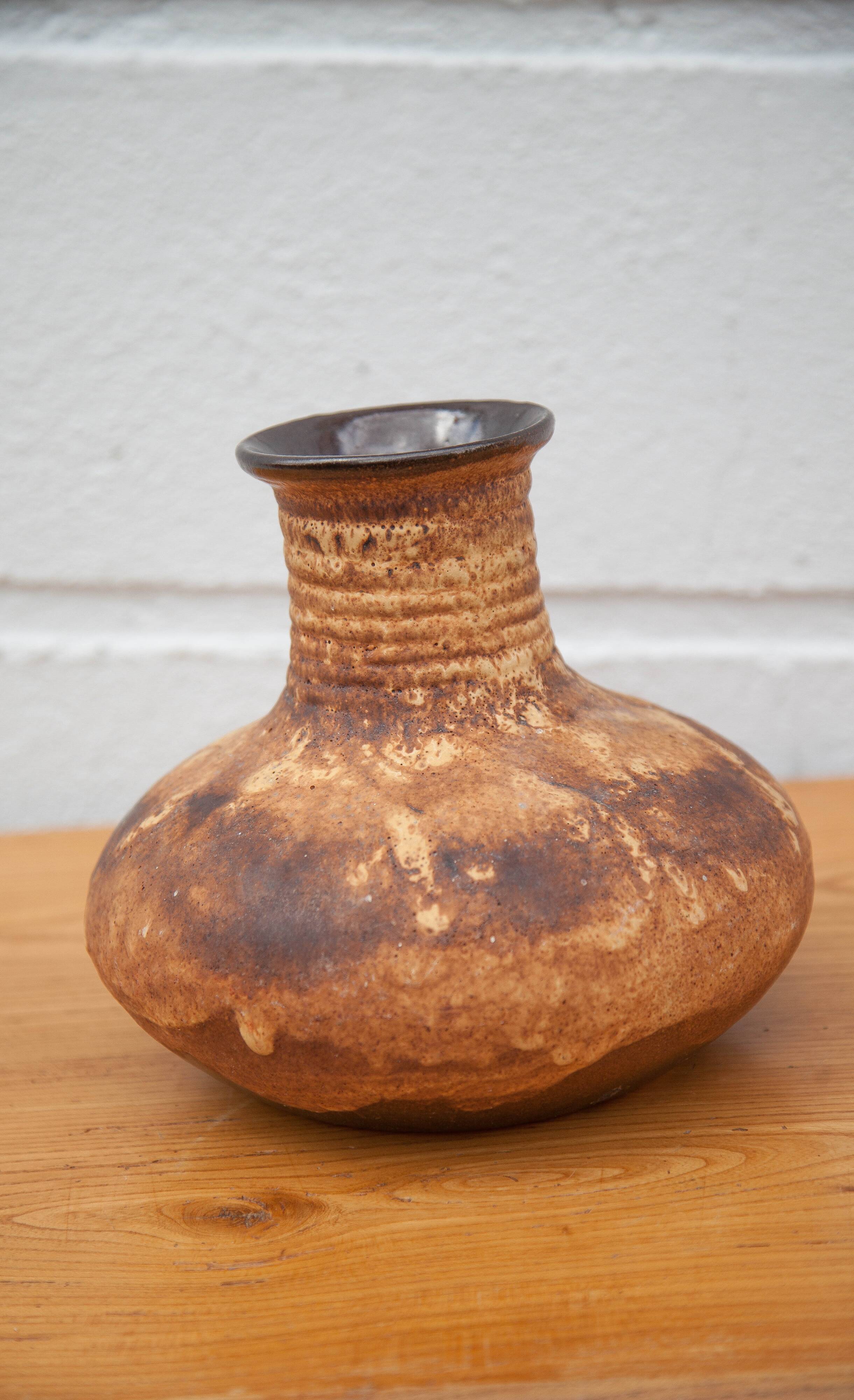 Ceramic vase, decorative vase, flower pot, Fat Lava vase, collection, 70's