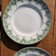Set of 7 Flat Plates, Summer Model, Terre De Fer, Saint Amand