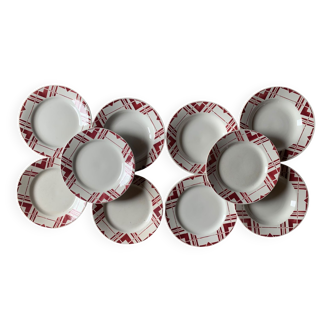 Lot 10 plates St Amand