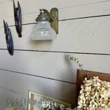Art Deco wall lamp in metal and glass