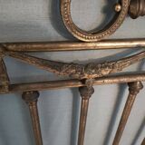 Oak and brass headboard from the 20s-30s