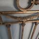 Oak and brass headboard from the 20s-30s