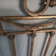 Oak and brass headboard from the 20s-30s