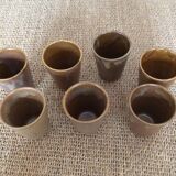 7 tasses à café en grès