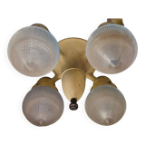 Art Deco Holophane Dentist Surgeon Chandelier 1920