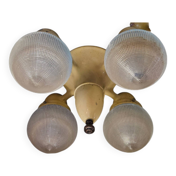 Art Deco Holophane Dentist Surgeon Chandelier 1920