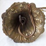 Green and bronze glass pendant light